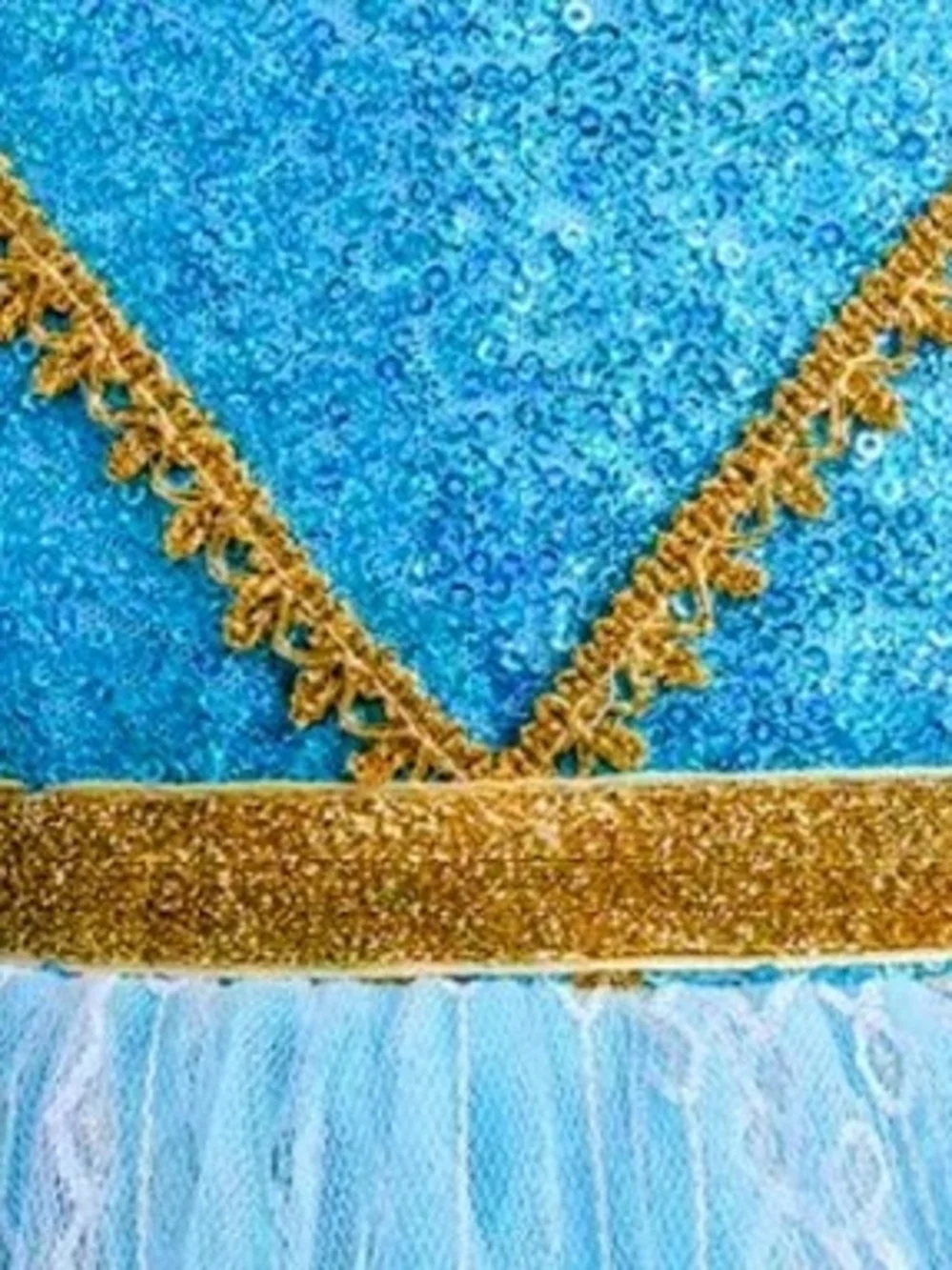 Blue Sparkle Tulle Princess Costume Dress for Kids